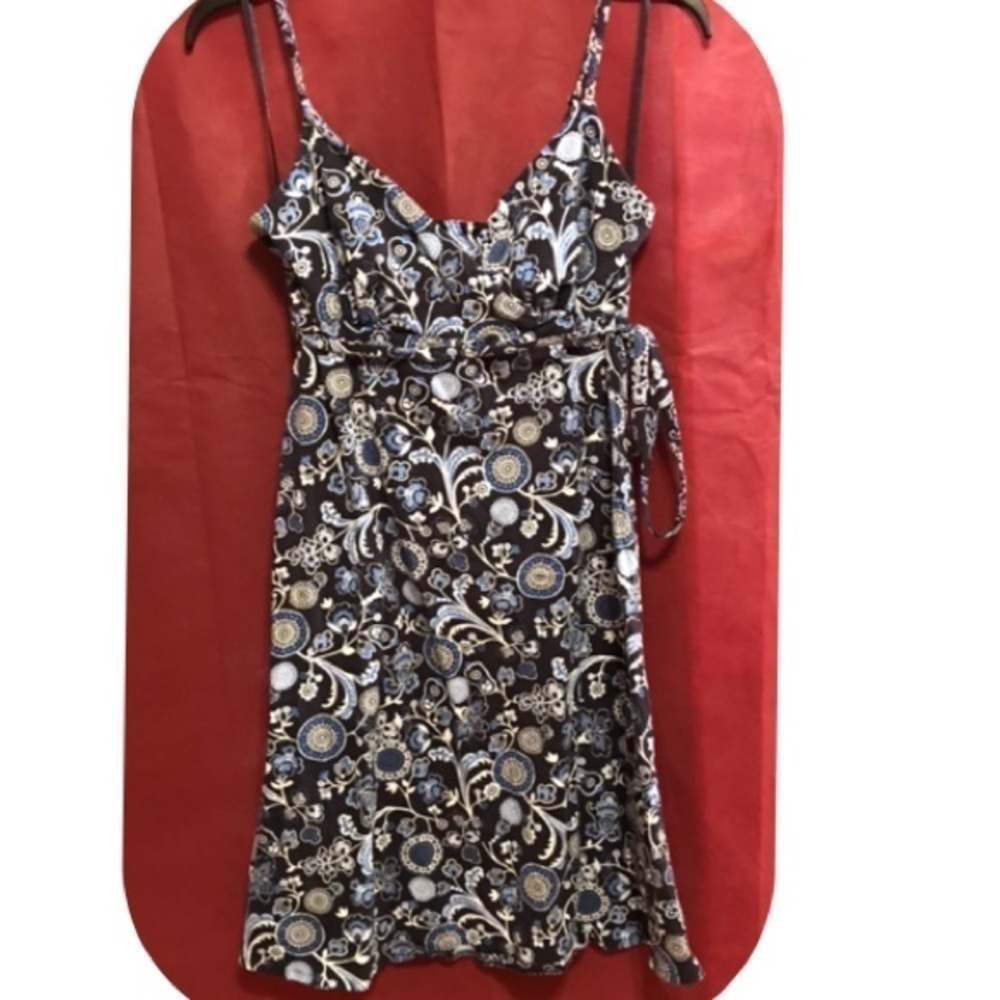 Ann Taylor Loft Navy Blue Paisley Sundress